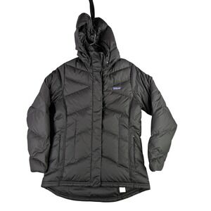 Patagonia Down With It Jacket Womens M Black Puffer Hooded Parka 28041 NEW